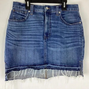 Madewell Step Hem Denim Jean Skirt Size 29